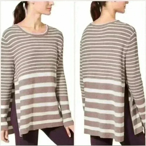 Athleta Sweaters - Athleta Women’s Kennewick Side Slit Striped Sweater XXS